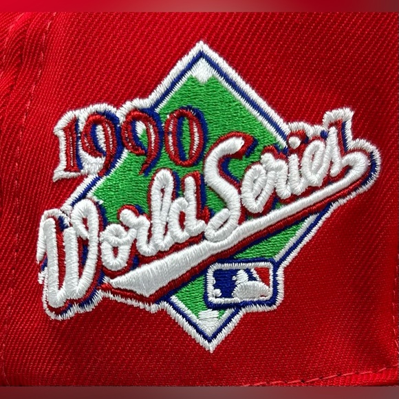 NEW Cincinnati Reds PRO STANDARD 1990 Champions Side Patch SnapBack Hat Pink UV - Picture 10 of 13